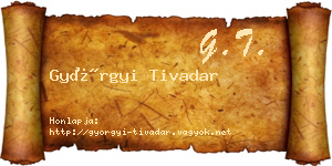 Györgyi Tivadar névjegykártya
