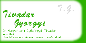 tivadar gyorgyi business card